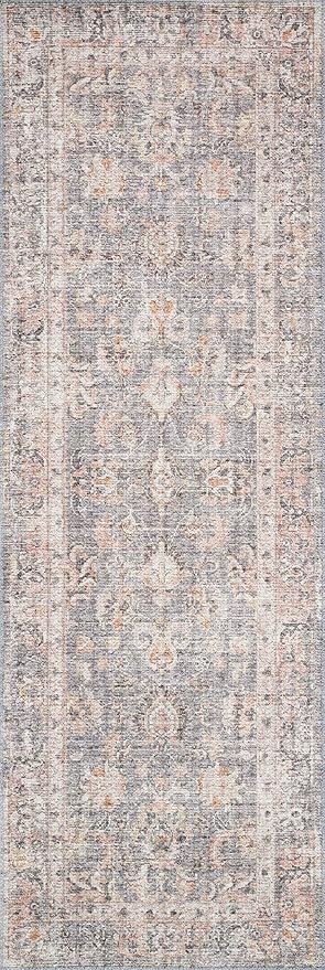 Loloi Skye Collection SKY-01 Grey/Apricot 2'-6" x 12'-0" Runner Rug