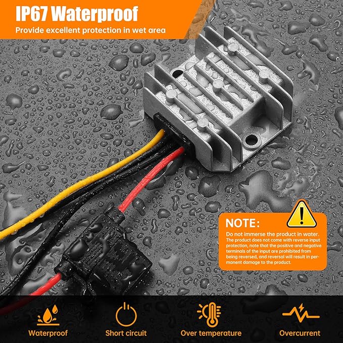 BEYIMEI 10A 120W DC-DC Converter 24V Step Down to 12V Converter Voltage Regulator Power Supply Module Buck Transformer for Truck,RV,Automotive Solar Panel (Input 15V-35V)