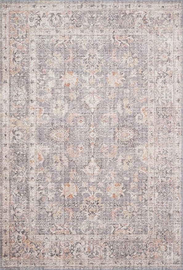 Loloi II Skye Collection SKY-01 Grey/Apricot 3'-6" x 5'-6" Accent Rug
