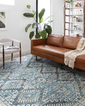 Loloi II Skye Collection SKY-03 Denim/Natural 3'-6" x 5'-6" Accent Rug