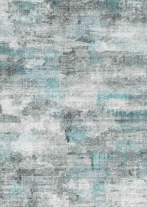 8x10 Area Rugs for Living Room, Non-Slip Backing Washable Rug 8x10, Large Area Rug Soft Carpet for Bedroom Dining Room, Modern Abstract, Easy Clean, Durable, Low Pile Rug Under Table, Teal