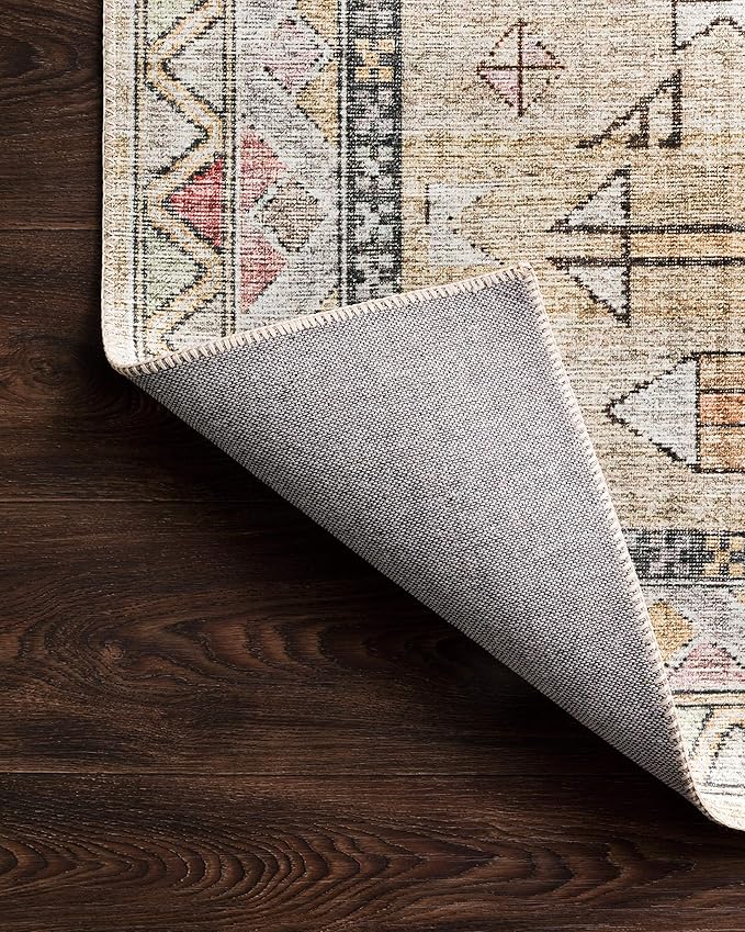 Loloi Skye Collection SKY-04 Gold/Blush 6'-0" x 6'-0" Round Area Rug