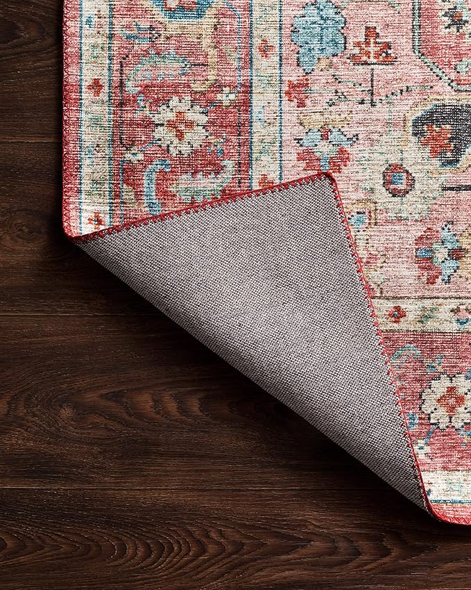 Loloi Skye Collection SKY-05 Brick/Ocean 2'-0" x 5'-0" Accent Rug