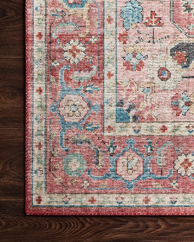 Loloi II Skye Collection SKY-05 Brick/Ocean 5'-0" x 7'-6" Area Rug