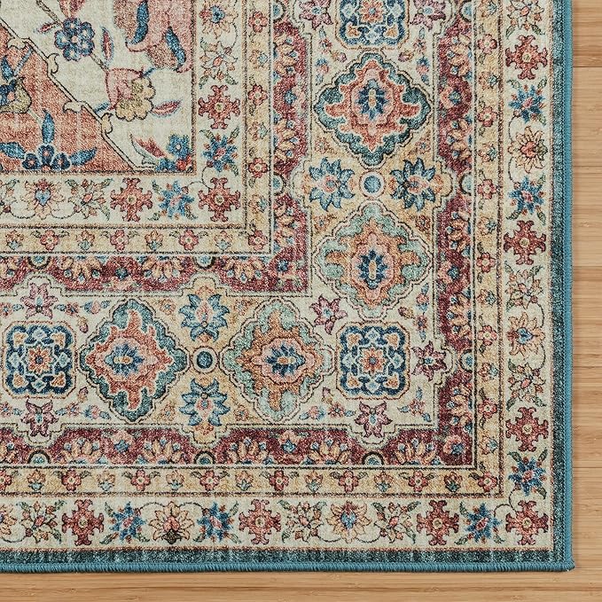 Gertmenian Indoor Boho Area Rug - 9x13 Extra Large, Non Slip, Super Strong, Ideal for High Traffic Areas in Bedroom, Living Room, Kitchen - Cinzia, Bronze, 28509