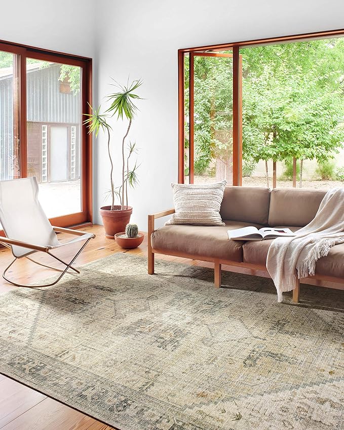 Loloi Skye Collection SKY-13 Natural/Sand 8'-0" x 8'-0" Round Area Rug