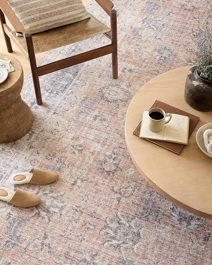 Loloi II Skye Collection SKY-01 Blush/Grey 2'-3" x 3'-9" Accent Rug