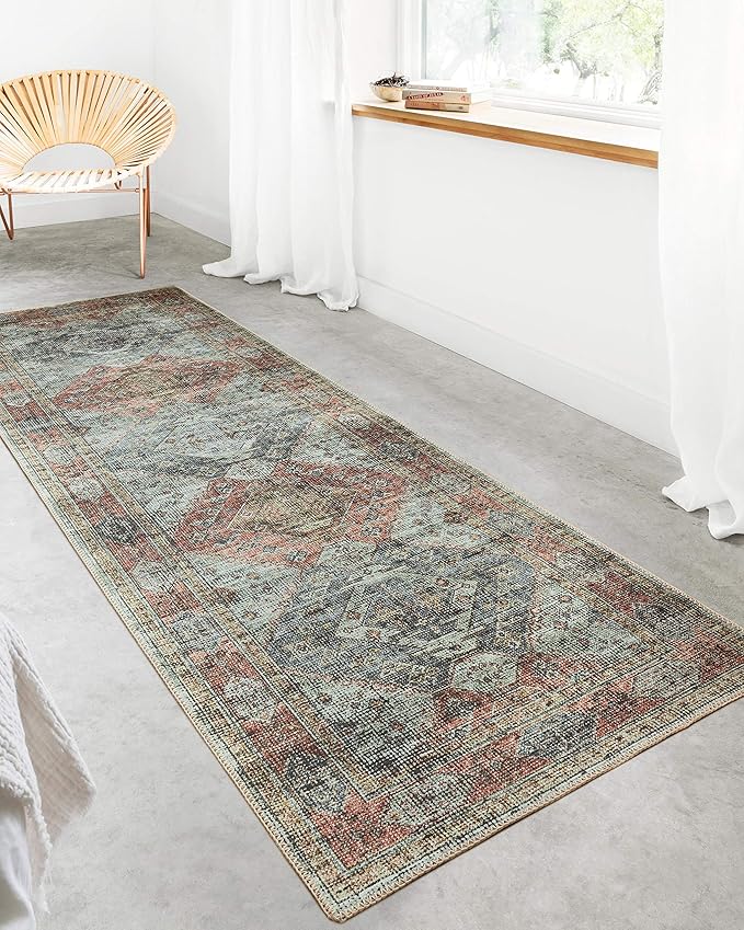 Loloi Skye Collection SKY-05 Brick/Ocean 9'-0" x 12'-0" Area Rug