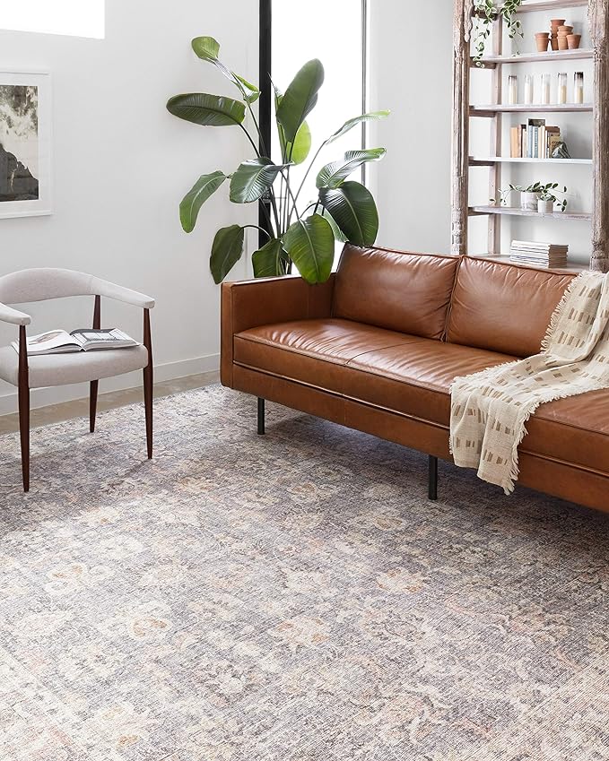 Loloi II Skye Collection SKY-01 Grey/Apricot 3'-6" x 5'-6" Accent Rug