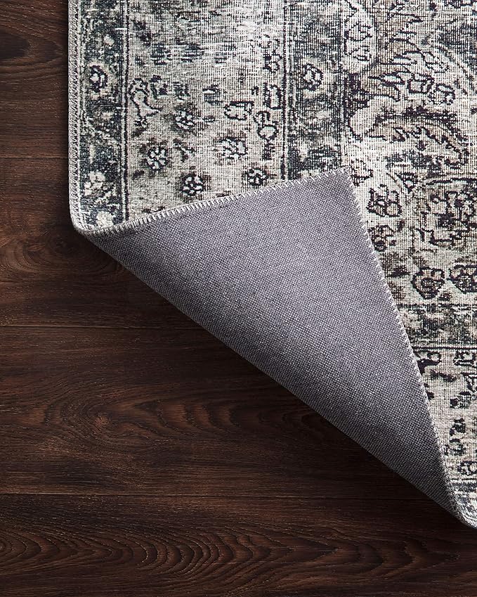 Loloi Layla Collection LAY-06 Taupe/Stone 2'-0" x 5'-0" .13" Thick Accent Rug, Soft, Durable, Vintage Inspired, Distressed, Low Pile, Non-Shedding, Easy Clean, Printed, Living Room Rug