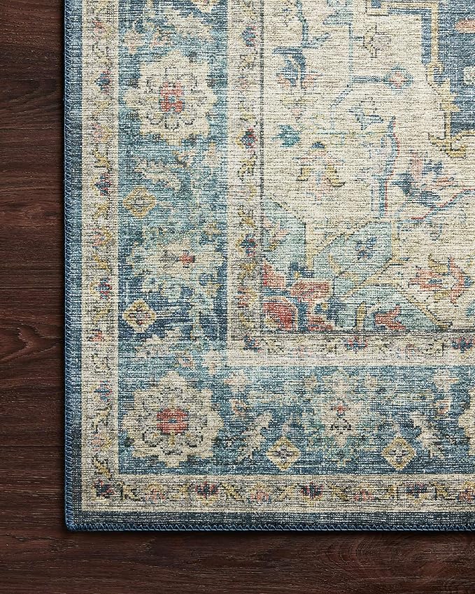 Loloi II Skye Collection SKY-12 Ocean/Multi 3'-6" x 5'-6" Accent Rug