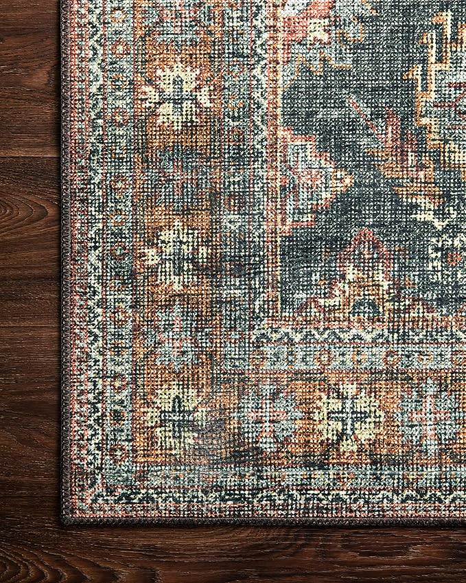 Loloi II Skye Collection SKY-10 Sea/Rust 5'-0" x 7'-6" Area Rug