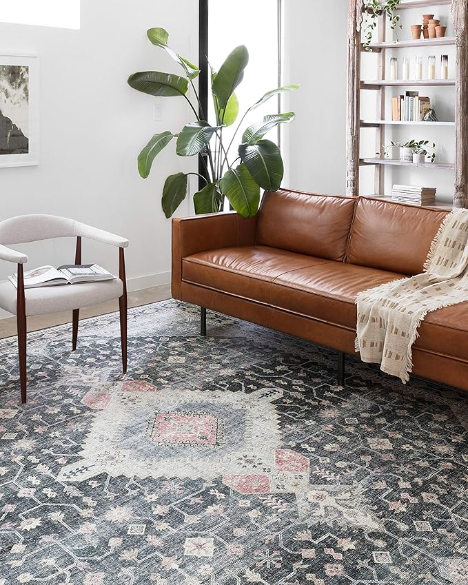 Loloi II Skye Collection SKY-02 Charcoal/Multi 5'-0" x 7'-6" Area Rug