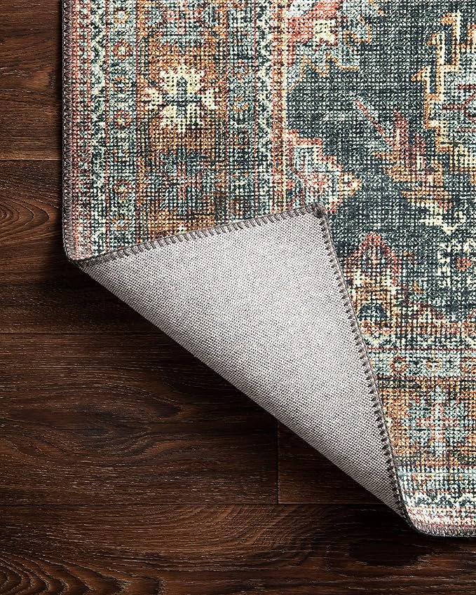 Loloi Skye Collection SKY-10 Sea/Rust 8'-0" x 8'-0" Round Area Rug