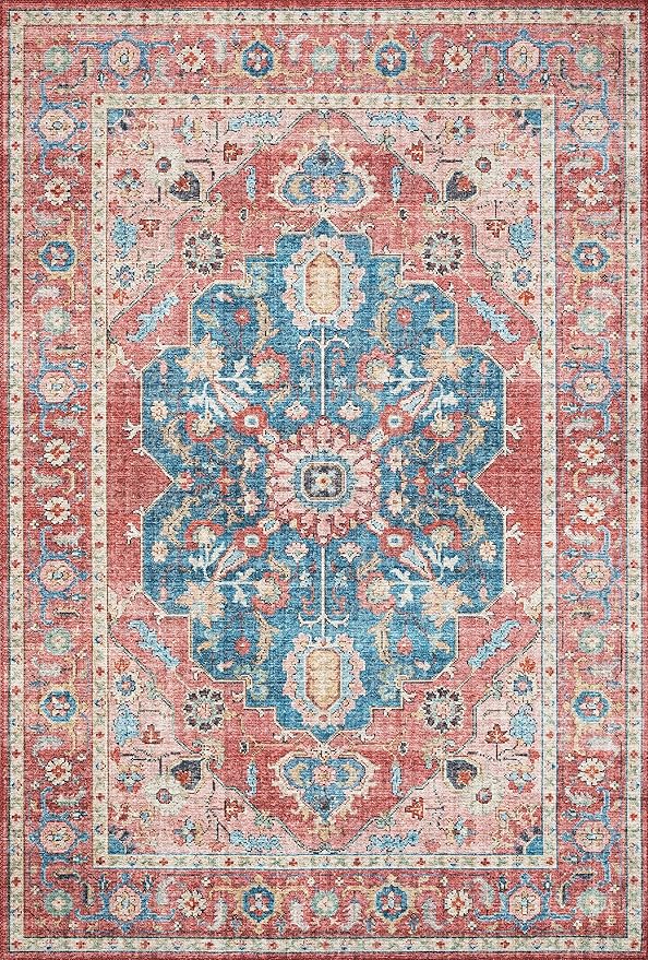 Loloi Skye Collection SKY-05 Brick/Ocean 2'-6" x 10'-0" Runner Rug