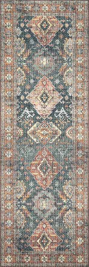 Loloi Skye Collection SKY-10 Sea/Rust 9'-0" x 12'-0" Area Rug