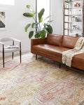 Loloi Skye Collection SKY-04 Gold/Blush 7' x 9' Oval Area Rug
