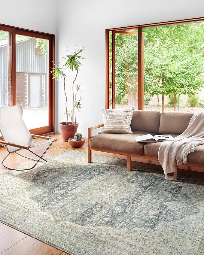 Loloi Skye Collection SKY-12 Charcoal/Dove 2'-6" x 10'-0" Runner Rug