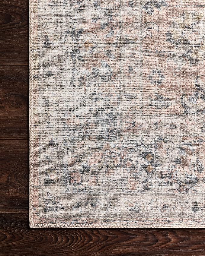 Loloi II Skye Collection SKY-01 Blush/Grey 5'-0" x 7'-6" Area Rug