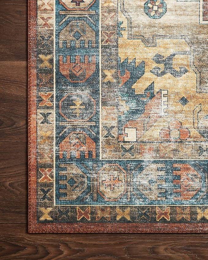 Loloi II Skye Collection SKY-07 Terracotta/Sky 2'-3" x 3'-9" Accent Rug
