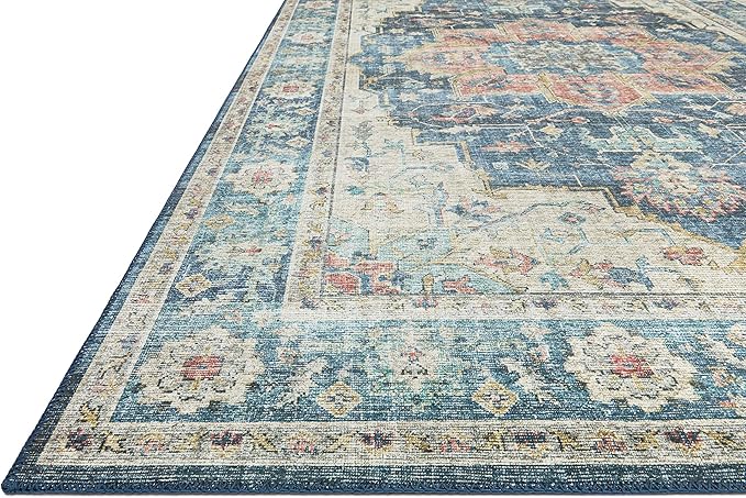 Loloi Skye Collection SKY-12 Ocean/Multi 7' x 9' Oval Area Rug