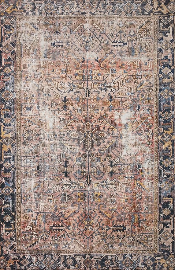 Loloi Chris Loves Julia Jules Collection JUL-02 Terracotta/Multi 2'-3'' x 3'-9'', .13" Pile Height, Accent Rug
