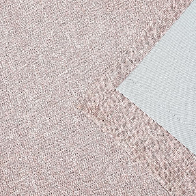 Vision Home Rod Pocket Back Tab Pink Total Blackout Bedroom Curtains 95 inch for Living Room Nursery Window Panels Thermal Insulated Energy Efficient Soundproof Pink Drapes 2 Panels 50" Wx95 L