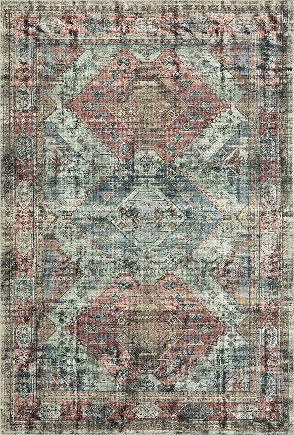 Loloi II Skye Collection SKY-06 Apricot/Mist 7'-6" x 9'-6" Area Rug